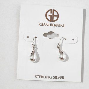 Giani Bernini Polished Teardrop Drop Earrings in Sterling Silver